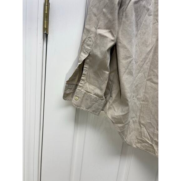 Ralph Lauren Button Down Dress Shirt, Tan Yarmouth Cotton, Men's Size 16 34 - Picture 4 of 4